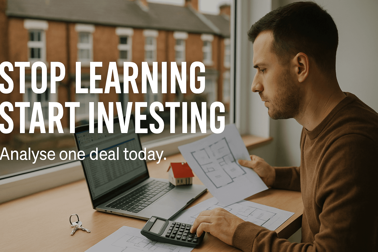 A property investor's spreadsheet and deal analysis in progress