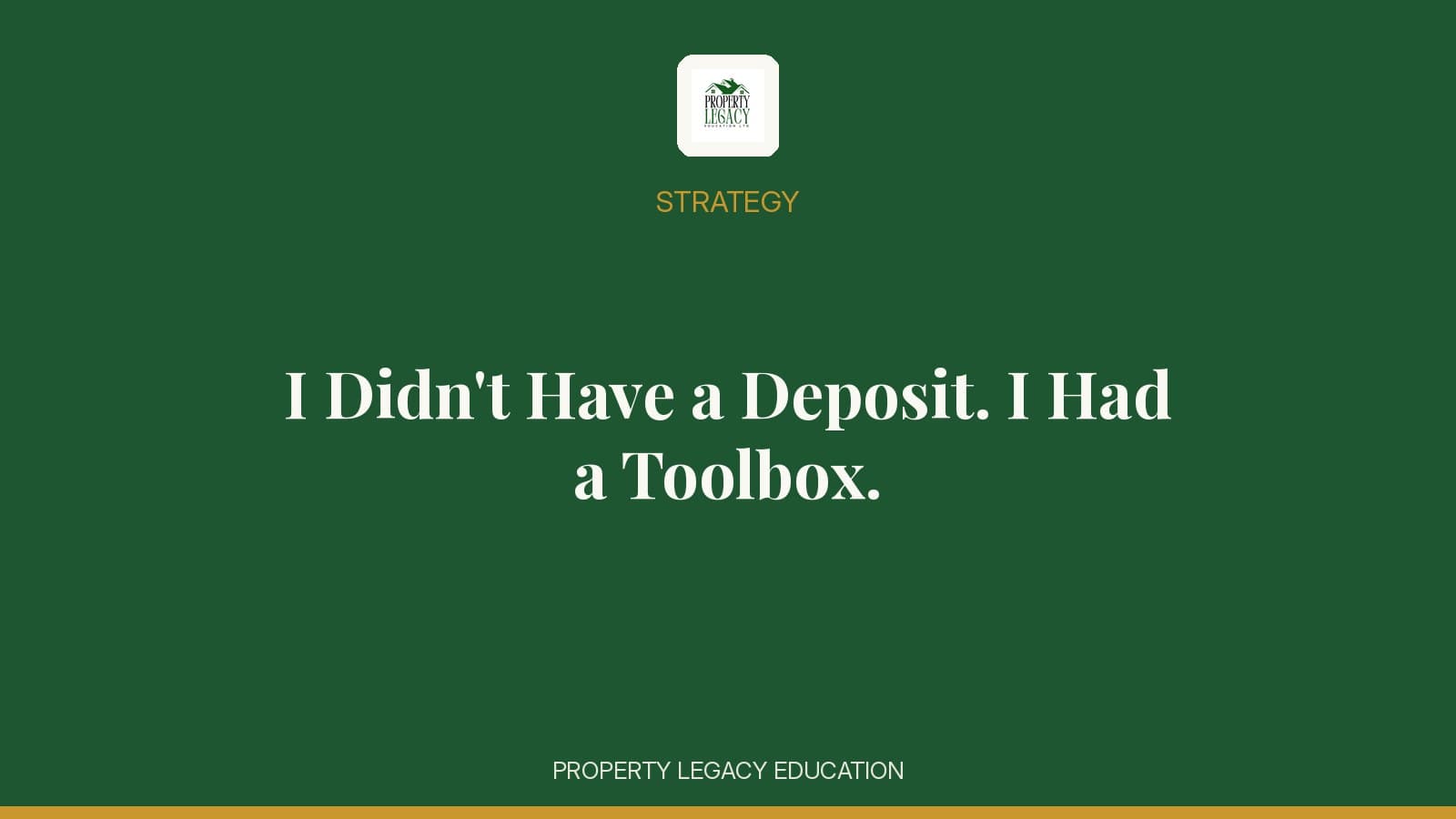 A tradesperson's toolbox, representing hidden resources beyond cash